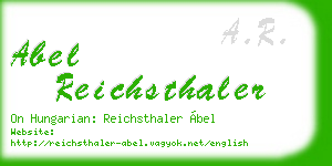 abel reichsthaler business card